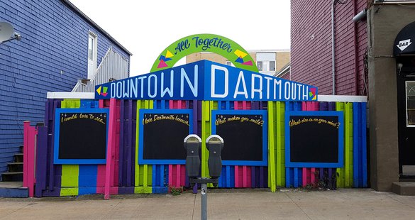Downtown Dartmouth House Attraction Rental Rentals Sign