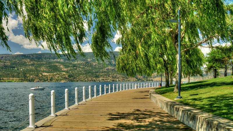 Kelowna downtown city walk park