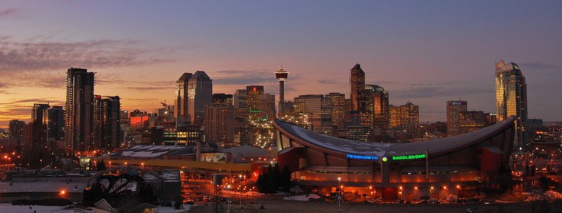 Calgary skyline sunset downtown buildings high rise.jpg