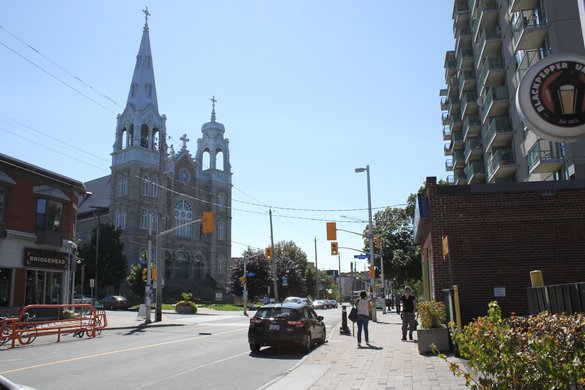 Hintonburg Ottawa Neighborhood street church view