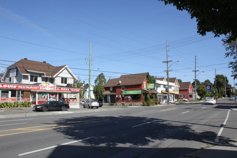 Vanier shopping strip street Ottawa neighborhood
