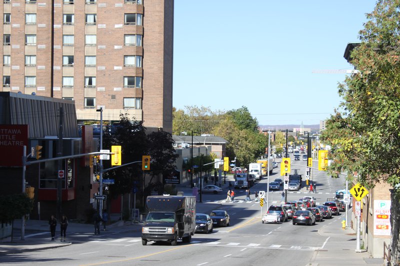 Lowertown Ottawa Neighborhood street bustling transit