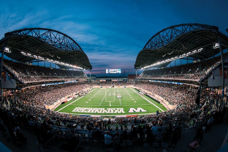 Winnipeg football stadium downtown events tourism