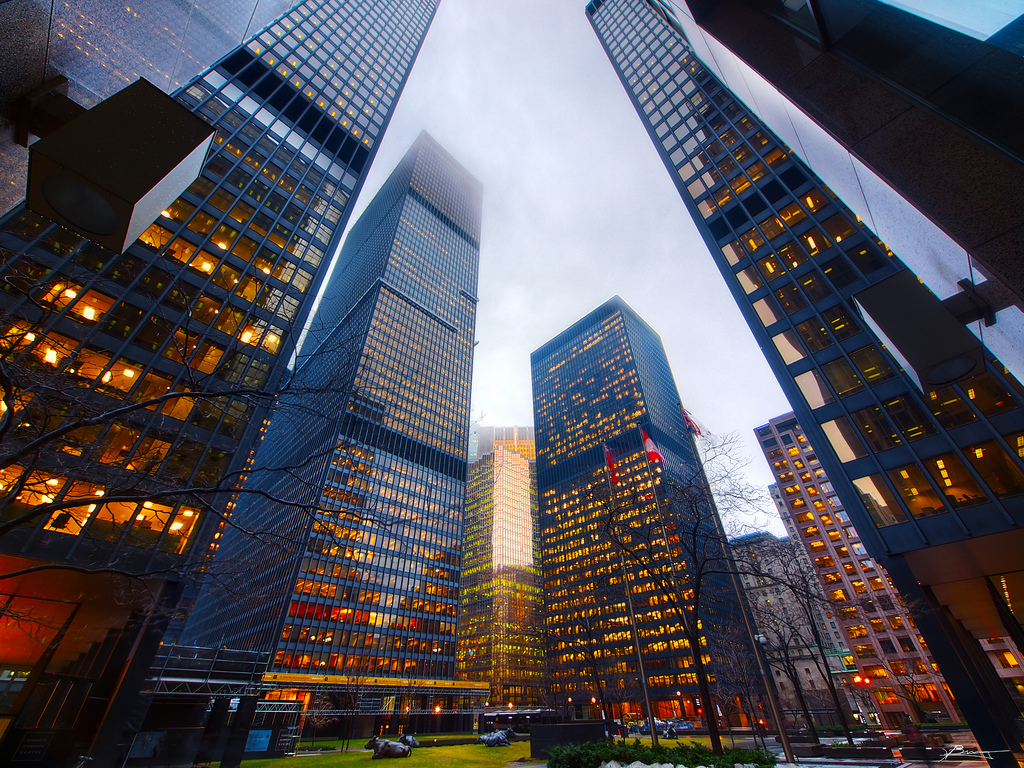 Toronto Downtown Business Building Buildings Location Couleurs Photographie