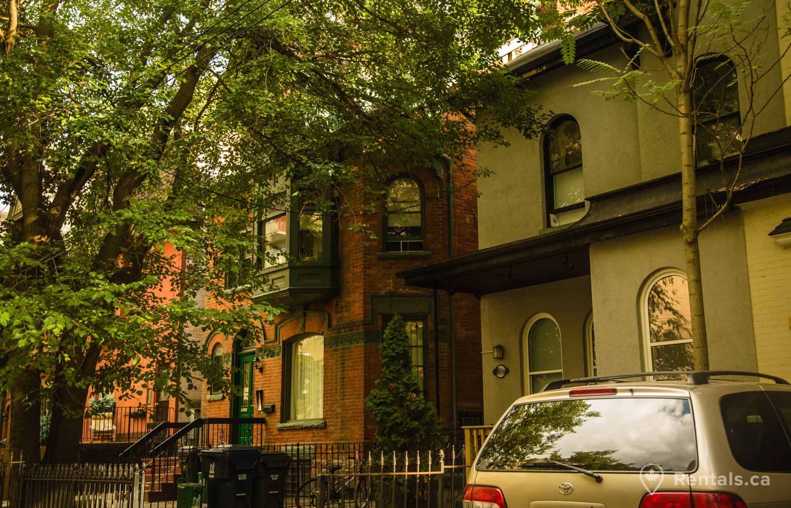The annex houses many rental units with diverse architecture