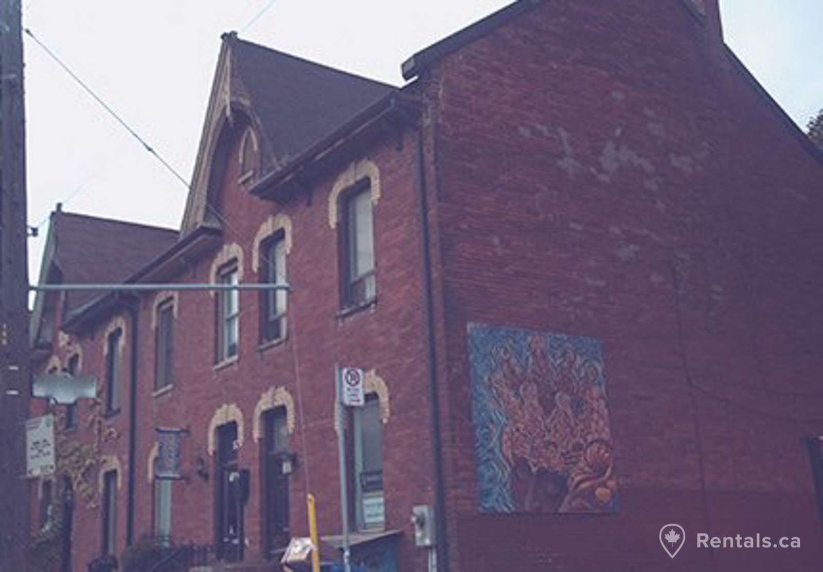 Redbricked attached town houses for rent in Leslieville