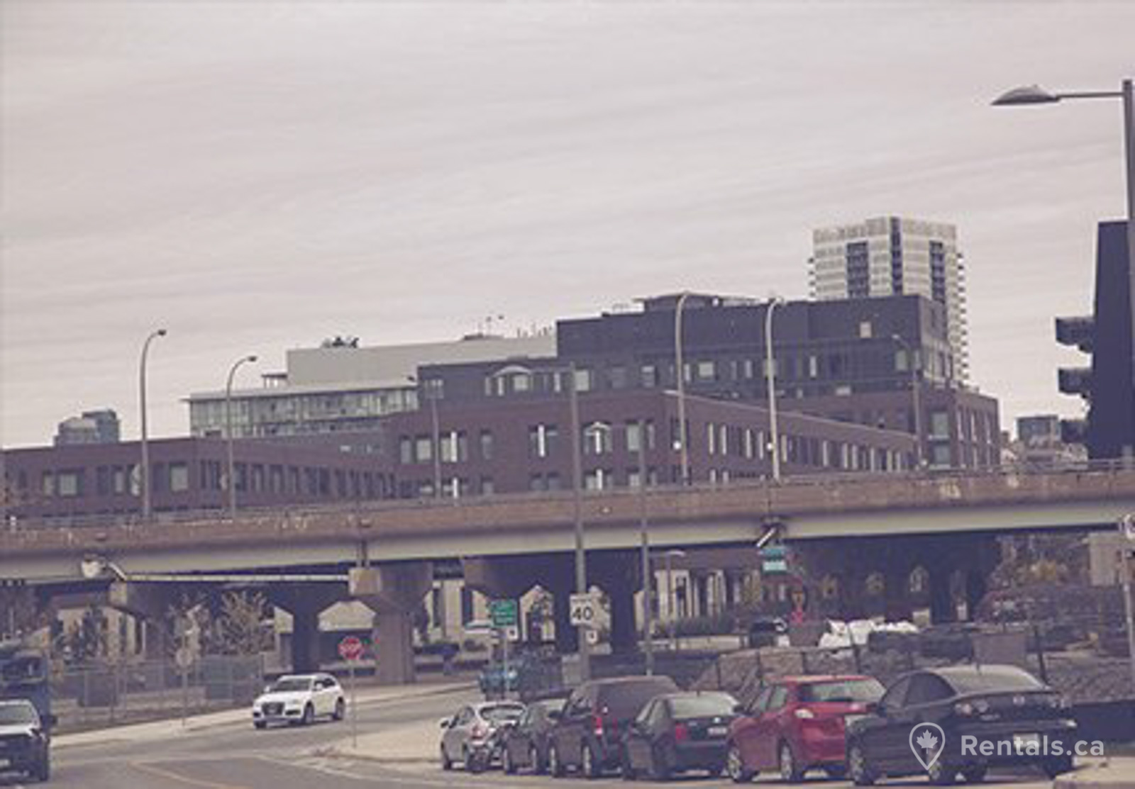 New apartments and condo developments near the Gardiner in the Corktown neighbourhood with potential rental homes
