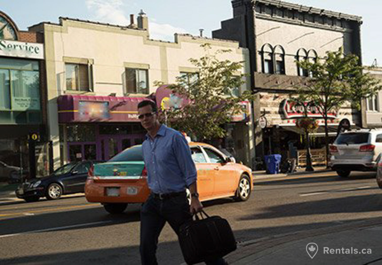 Upper Beaches neighbourhood close with rental units above street level shop and restaurants