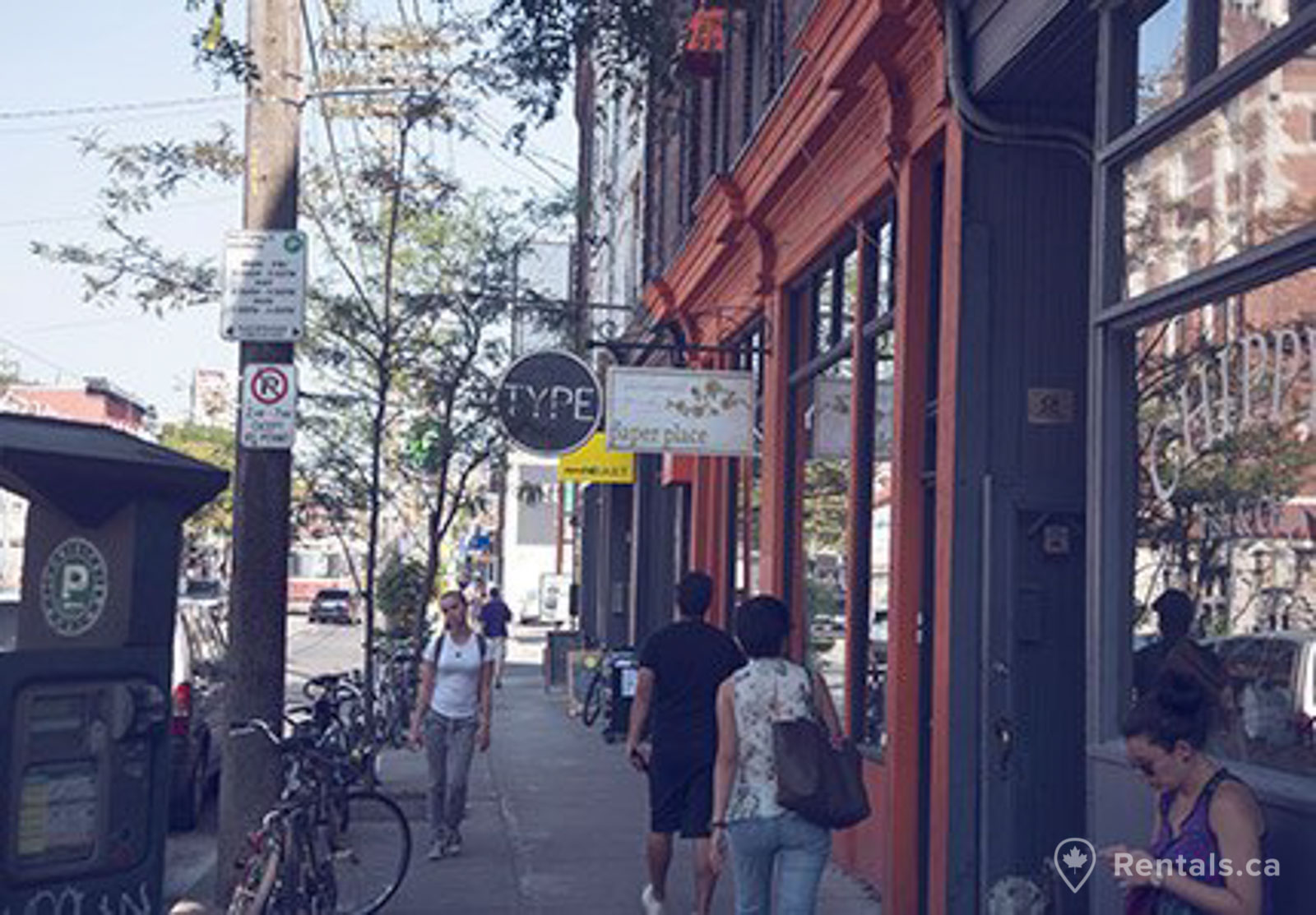 Leslieville rental units near many trendy shops and restaurants