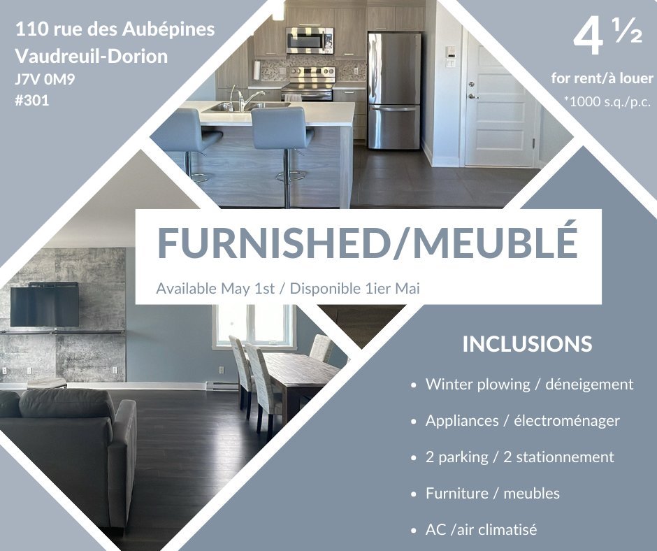 VaudreuilDorion QC Condos for Rent